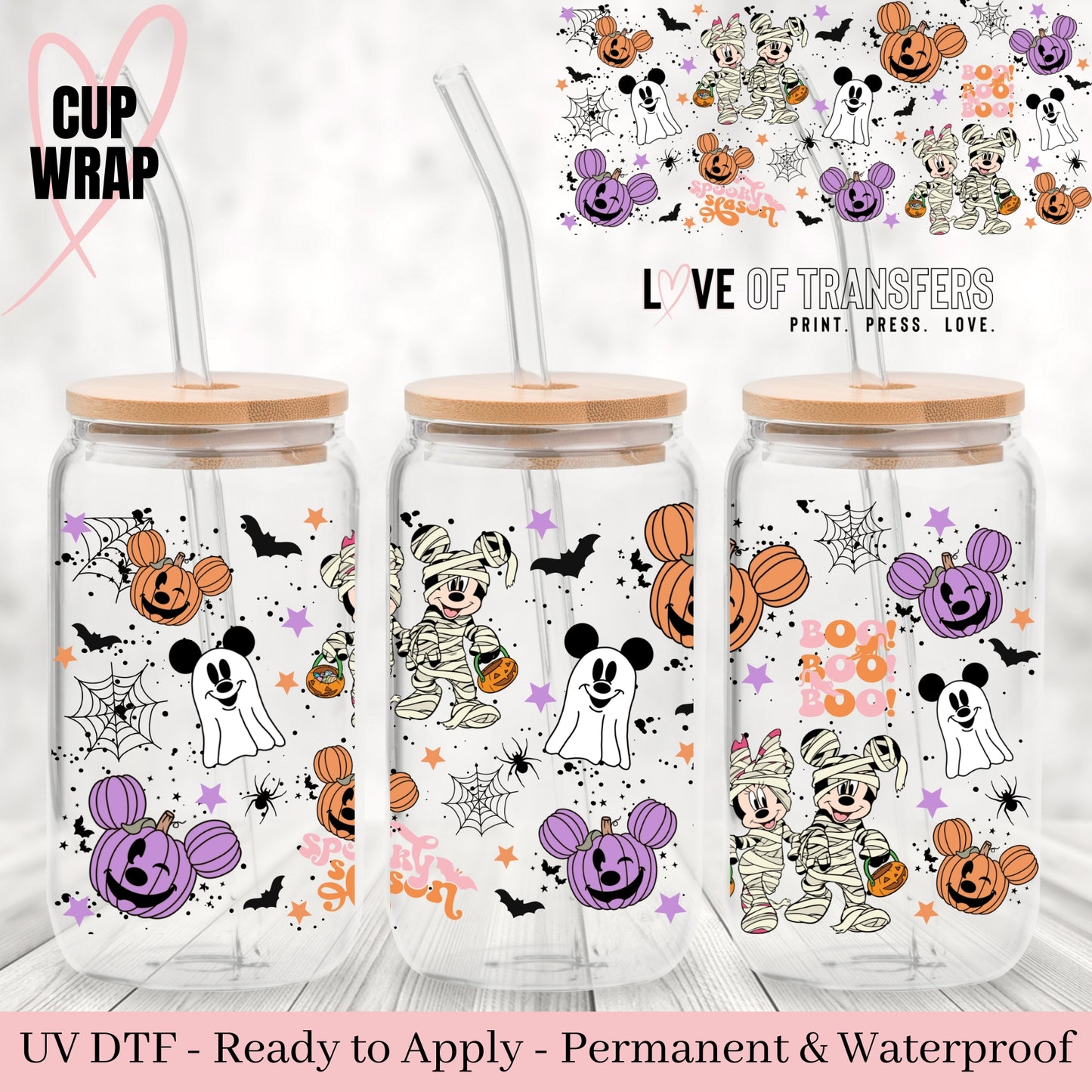 M&M HALLOWEEN - 16 OZ UV DTF WRAP