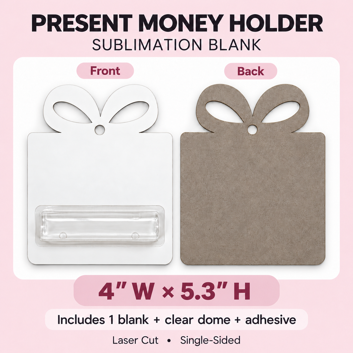 Present Money Holder Sublimation Blank