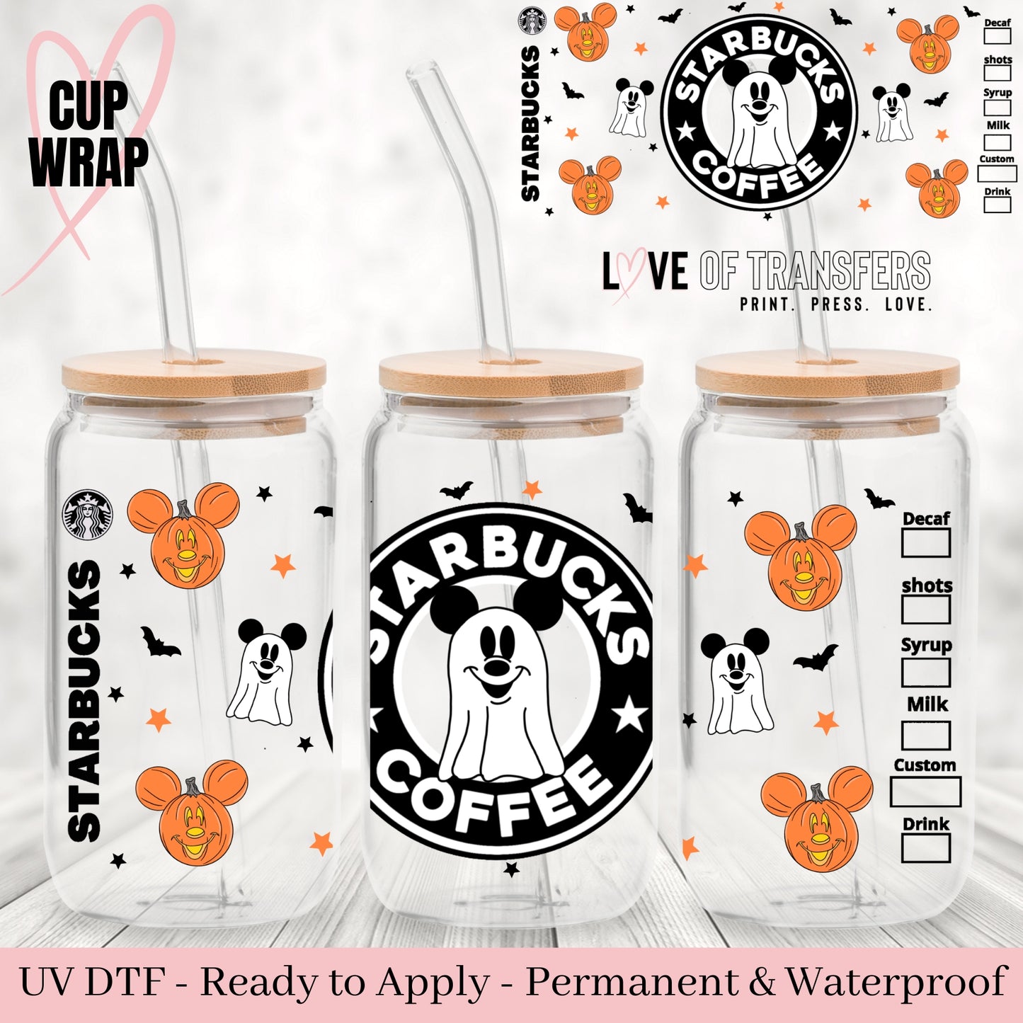 SB COFFEE - 16 OZ UV DTF WRAP