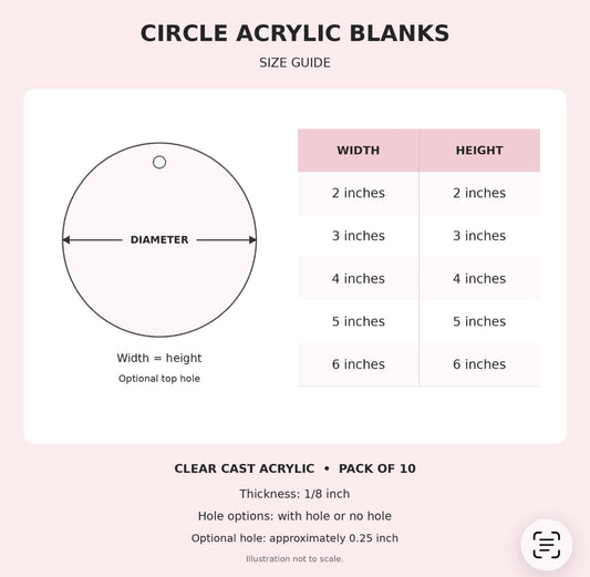 Circle Acrylic - Pack of 10